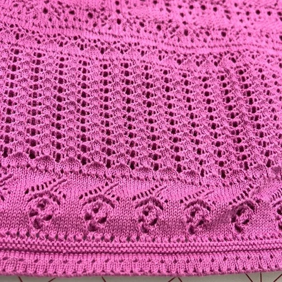 Lilly Pulitzer “Paula” Resort Beach Crochet Fuchsia Travel Dress/Cover Up SZ M - Picture 7 of 14